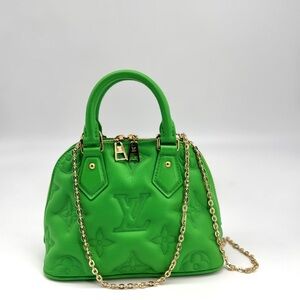 Louis Vuitton Green Alma bb bubblegram